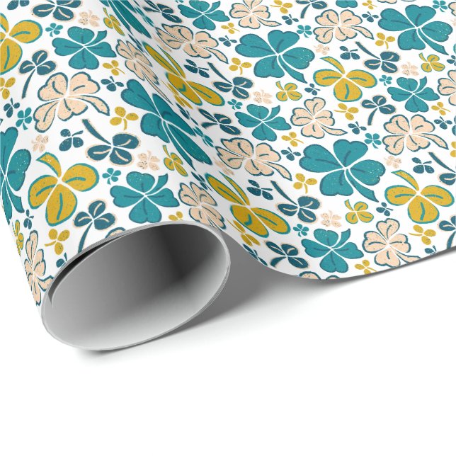 Papel De Presente Rua de Véu,  do Dia de Patrick. (Ponta do rolo)