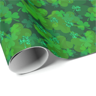 Papel De Presente Rua, dia de Patrick, com o Shamrock