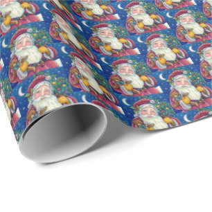 Papel De Presente Rua gentil, PAPAIS NOEIS de Nick CHRISTMAS, PRESEN