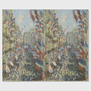 Papel De Presente Rua Montorgueil em Paris Claude Monet