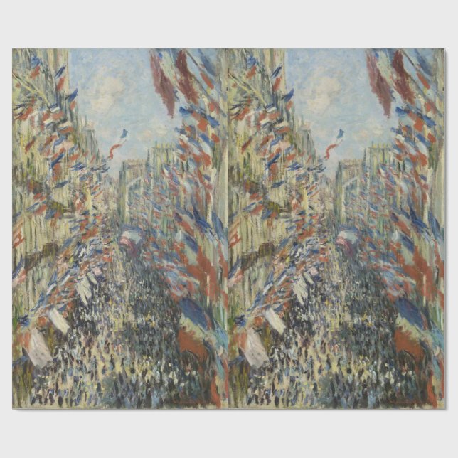 Papel De Presente Rua Montorgueil em Paris Claude Monet (Aberto)