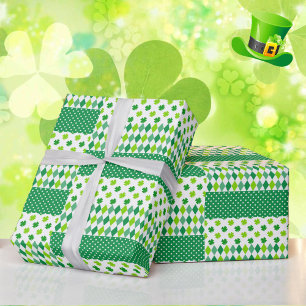 Papel De Presente Rua... o dia de Patrick... um presente de Shamrock