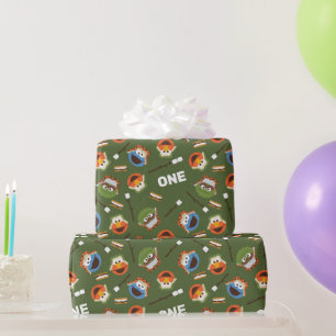 Papel De Presente Rua Sésamo Camping É Mais Divertido Com Amigos