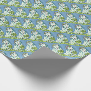 PAPEL DE PRESENTE RUAS. PATRICK'S IRISH EWE & SHAMROCKS WRAPPING PAP