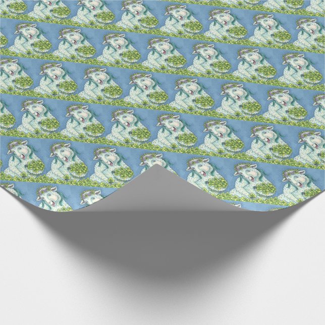 PAPEL DE PRESENTE RUAS. PATRICK'S IRISH EWE & SHAMROCKS WRAPPING PAP (Ponta)
