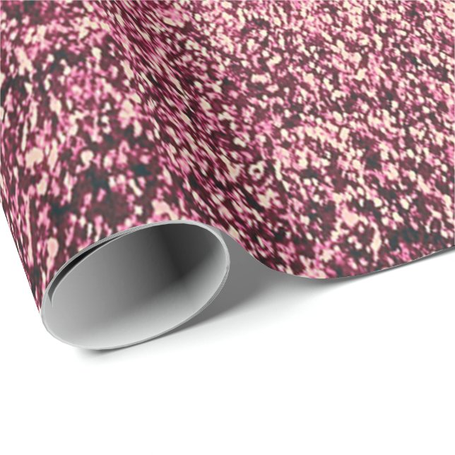 Papel De Presente Rubino Burgud Vidro Dourado Ombro Abstrato (Ponta do rolo)