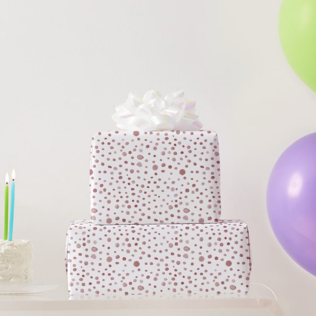 Papel De Presente Ruby Confetti Watercolor Dots Wrapper Paper (Presentes para festas)