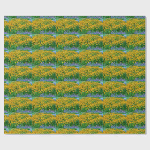 Papel De Presente Rudbeckia Hirta E Lavanda