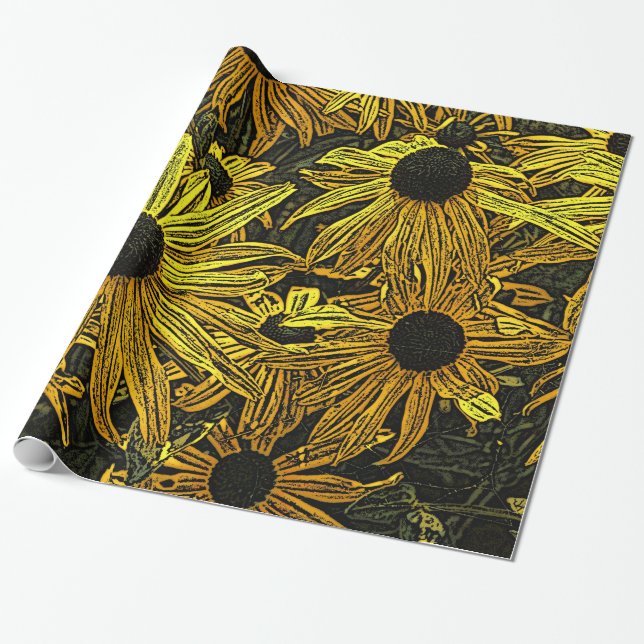 PAPEL DE PRESENTE RUDBECKIAS (Desenrolado)