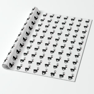 Papel De Presente Rudolf - Preto
