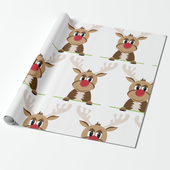 Papel De Presente Rudolph (Desenrolado)