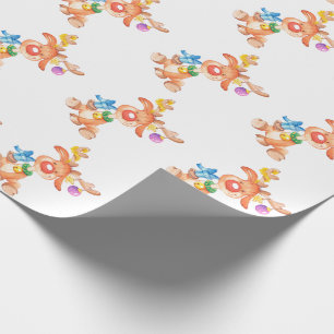 Papel De Presente Rudolph, a Rena Vermelha