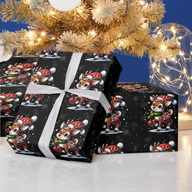 Papel De Presente Rudolph O Nariz Vermelho Natal (Feriados)