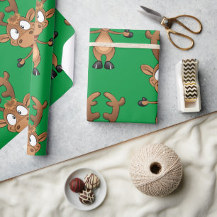 Papel De Presente Rudolph Red Nose Reindeer de Natal