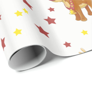Papel De Presente Rudolph Rudolph, as estrelas vermelhas de natal