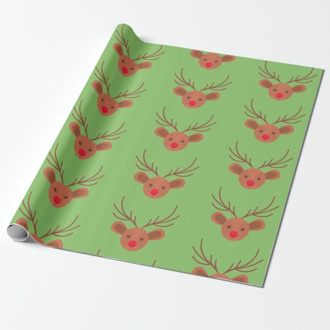 Papel De Presente Rudolph Wrapping Paper (Desenrolado)