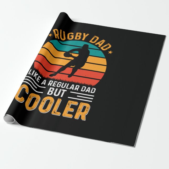 Papel De Presente Rugby Dad (Desenrolado)