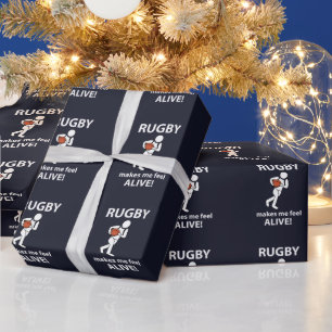 Papel De Presente Rugby Me Faz Sentir Vivo Rugby