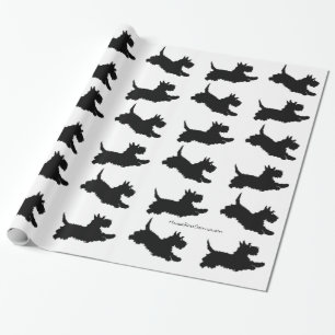 Papel De Presente Running Scottish Terriers