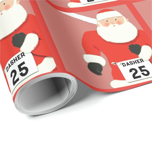 Papel De Presente Running Track and Field Holiday Gift (Ponta do rolo)