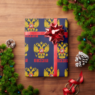 Papel De Presente Rússia Bandeira Imperial Águia Russa Ortodoxa Russ