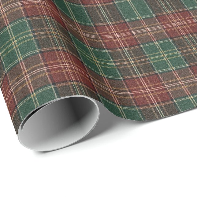 Papel De Presente Rustic Autumn Plaid (Ponta do rolo)