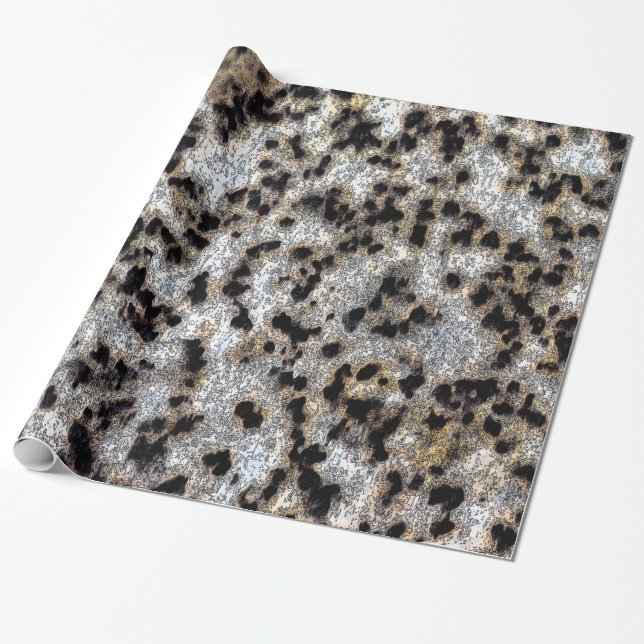 Papel De Presente Rustic Cheetah Impressão Design (Desenrolado)