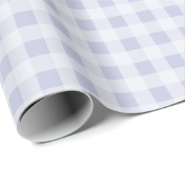 Papel De Presente Rustic Cool Periwinkle Gray Gingham Wrapping Paper