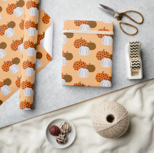 Papel De Presente Rustic Fall Pumpkins
