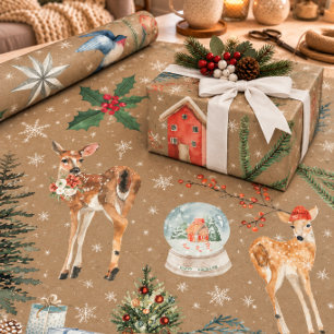Papel De Presente Rustic Kraft Tudo Natal Escala XL