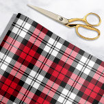 Papel De Presente Rustic Red Black and White Tartan Plaid Holiday<br><div class="desc">This classic holiday wrapping paper design features a rustic red and white with black watch Scottish tartan plaid patterned background.</div>
