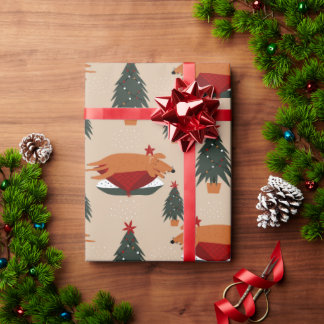 Papel De Presente Rusty, a árvore de Natal dormindo