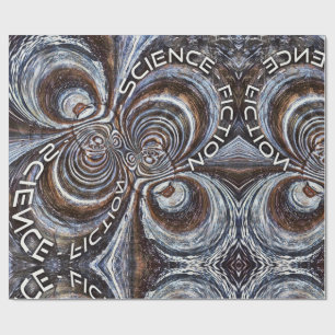 Papel De Presente Rusty Fractal Science Fiction