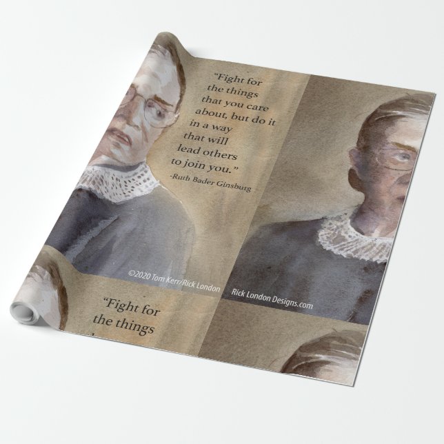 Papel De Presente Ruth Bader Ginsburg & Citação (Desenrolado)