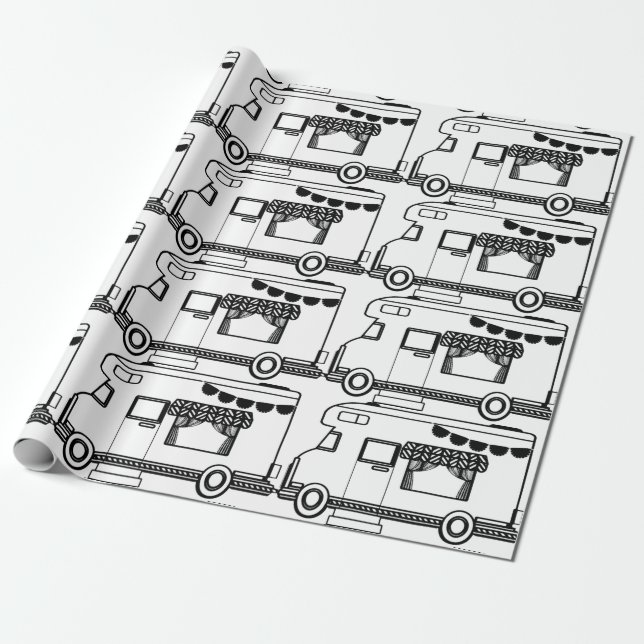 Papel De Presente RV Camper Caravan Thunder_Cove (Desenrolado)