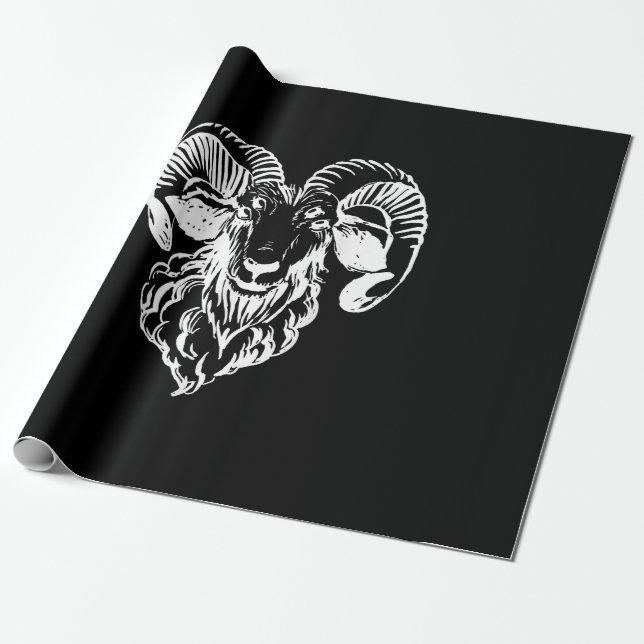 Papel De Presente Sabbatic Baphomet Goat Mau Satanic (Desenrolado)