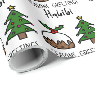 Papel De Presente Sábios Saudações Habibi Natal