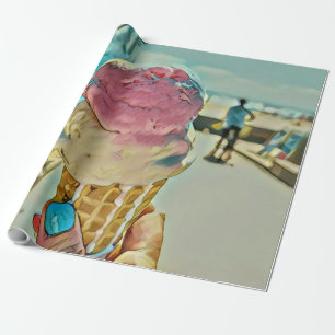 Papel De Presente Sabor sorvete