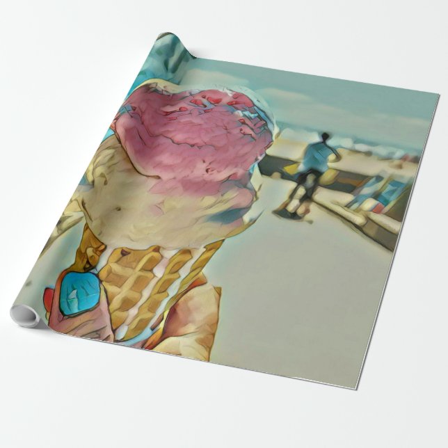 Papel De Presente Sabor sorvete (Desenrolado)