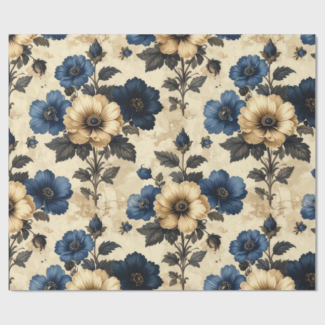 Papel De Presente Saco de Presente de Flores Vitorianas (Aberto)