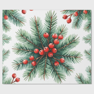 Papel De Presente Saco de Presente de Galho de Pinheiro de Natal & F