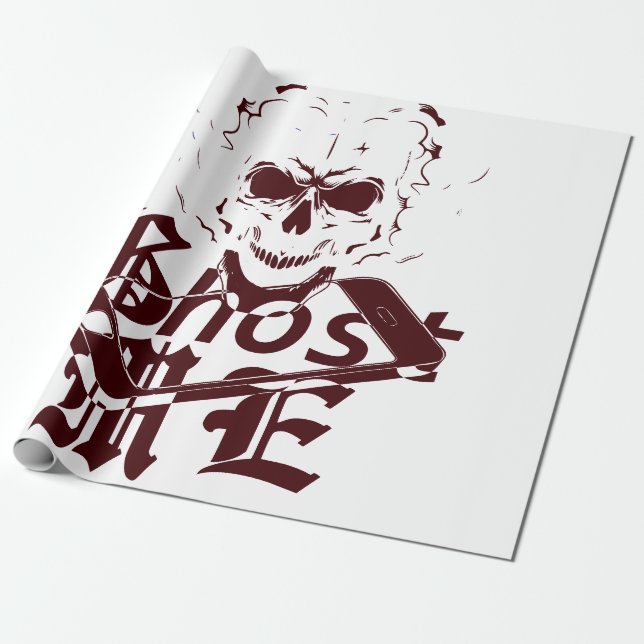 Papel De Presente saco fantasma (Desenrolado)