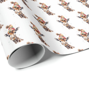 Papel De Presente Safari de Natal Aconchegante