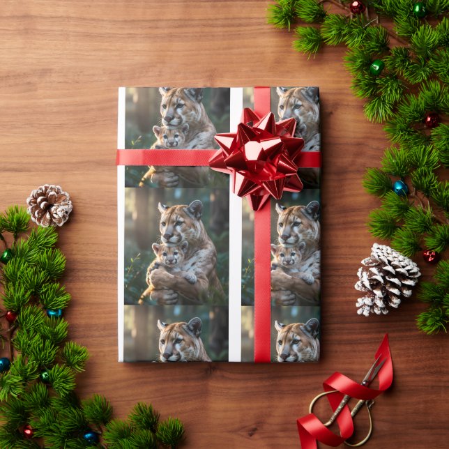 Papel de Presente Safari Fofo Presente de Enfeite  (Presente de Natal)