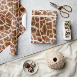 Papel De Presente Safari Giraffe Impressão