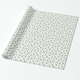 Papel De Presente Sage (light, medium, dark) Modern Polka Dots