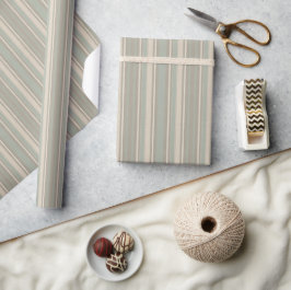 Papel De Presente Sage Verde Azul Empoeirado Cinza Taupe Faixa Casa 