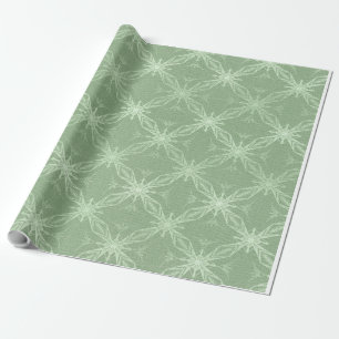 Papel De Presente Sage verde w.padrão