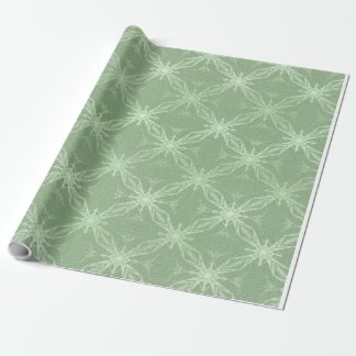 Papel De Presente Sage verde w.padrão