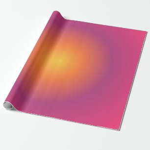 Papel De Presente Sagittarius Aura Gradient Zodiac, Amarelo Roxo